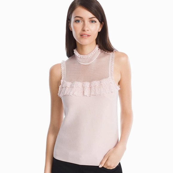 White House Black Market Tops - Blush pink Victorian/Edwardian top